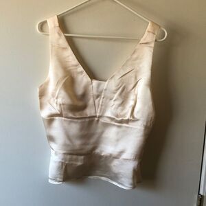 Scotch & Soda Woven Fitted Tank Size L Antique White NWT